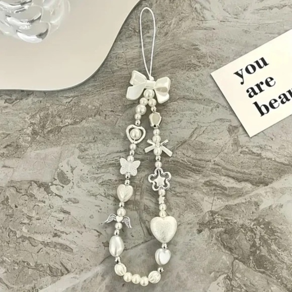 White Pearly Angelic Phone / Camera Strap